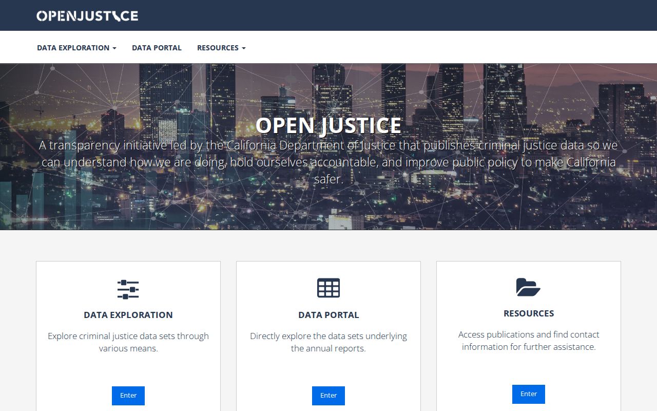 Atascadero criminal records California OpenJustice portal